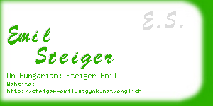 emil steiger business card